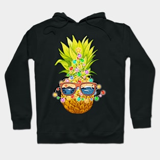 Pineapple Christmas Tree Lights Xmas Hoodie